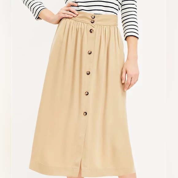 LOFT button pocket midi skirt - Picture 3 of 8